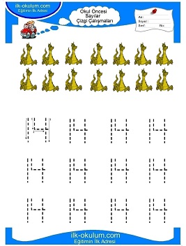 Çocuklar İçin Çizgi Çalışma Sayfaları 